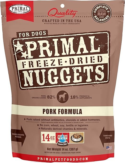 Primal Freeze Dried Raw Dog Food Nuggets - freeze dried dog food