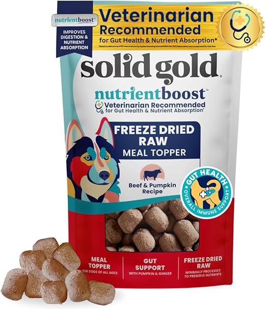 Solid Gold Freeze Dried Dog Food - Made with Real Beef, Pumpkin, and Superfoods - freeze dried raw dog food