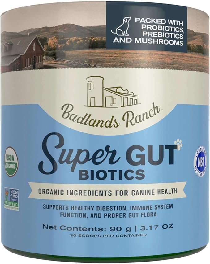 Super Gut Biotics Canine Digestive Supplement by Badlands Ranch