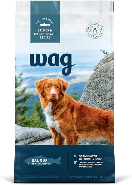 Amazon Brand - Wag Dry Dog Food, Salmon & Sweet Potato, Grain Free