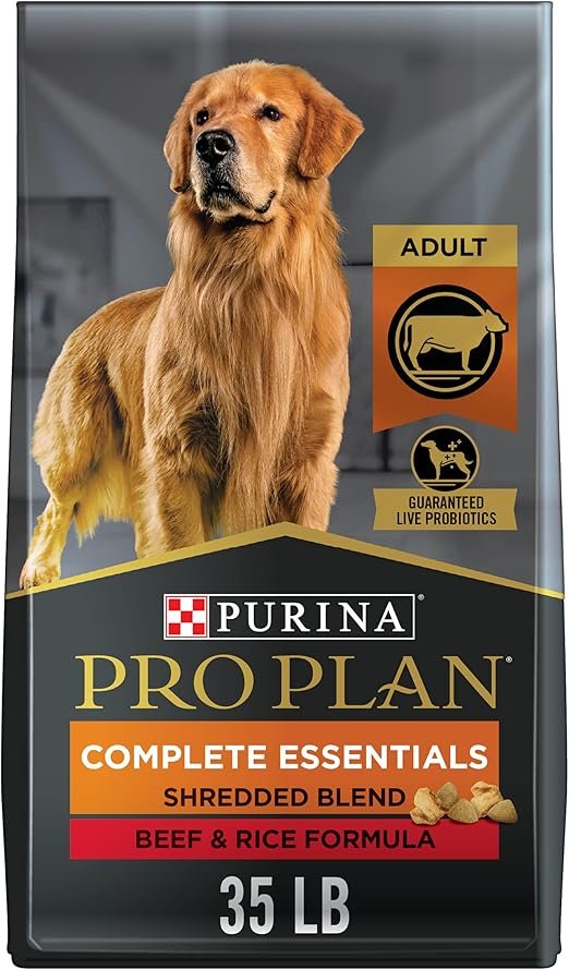 Purina Pro Plan Complete Essentials Shredded Blend Beef and Rice Dog Food